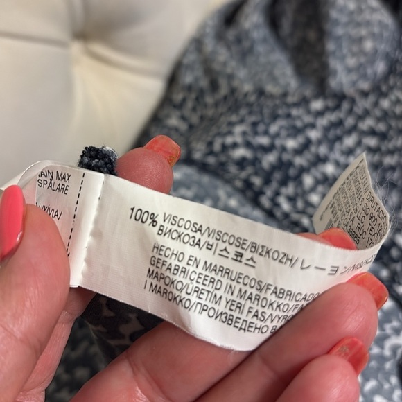 Zara women’s swing mini Long Sleeve Dress viscose mini black white geometric L - Picture 9 of 12